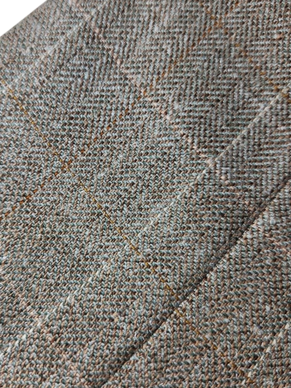 Chaps Ralph Lauren Blazer 42R Tan Plaid Silk Wool Sport Coat Mens Classic Jacket